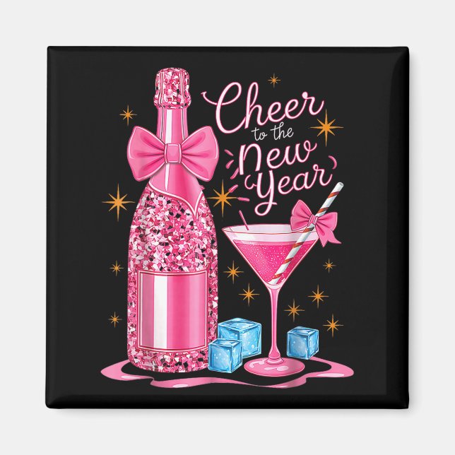 Cheers To The New Year 2026 Champagne New Years Ev Magnet (Front)