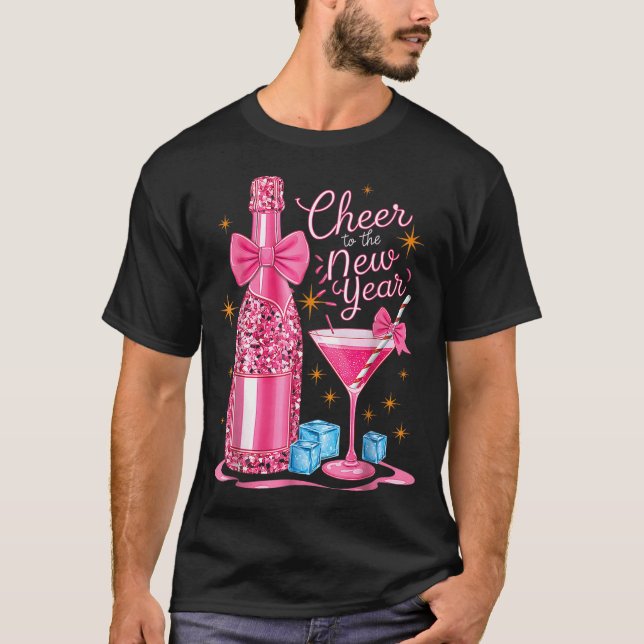Cheers To The New Year 2026 Champagne New Years Ev T-Shirt (Front)