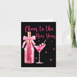 Cheers To The New Year 2026 Champagne New Years Ev Thank You Card