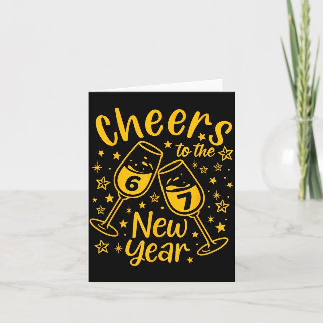 Cheers To The New Year 2026 Funny 67 Meme New Year Card (Front)