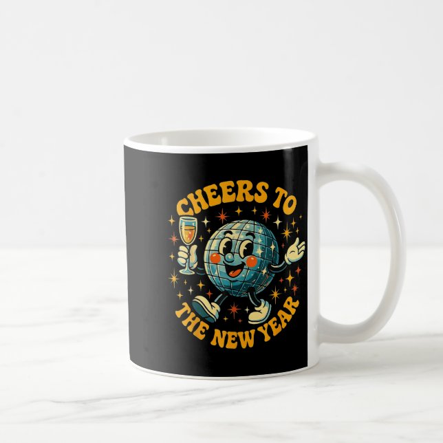 Cheers To The New Year 2026 Retro Party Gift  Coffee Mug (Right)