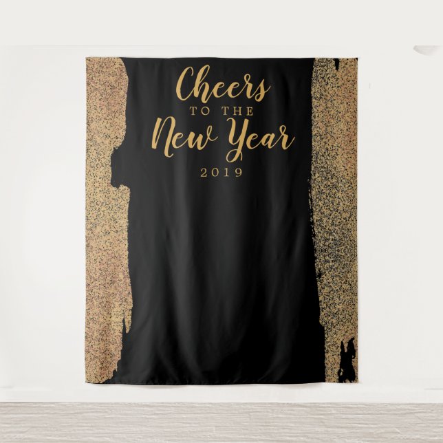 Cheers To The New Year Backdrop Tapestry (Front)