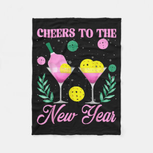 Cheers To The New Year Champagne Gl & Ckleball Fleece Blanket