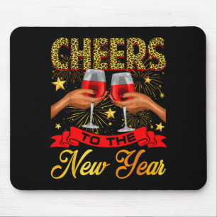 Cheers To The New Year Happy New Year 2026 Wine Bl Mouse Pad
