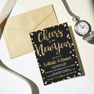Cheers To The New Year   New Years Eve Party Invitation