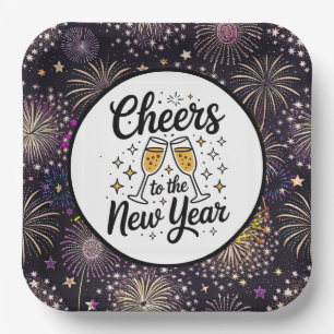 Cheers To The New Year  Paper Plate