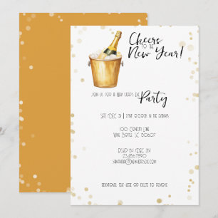 Cheers to the New Year Party Holiday Card
