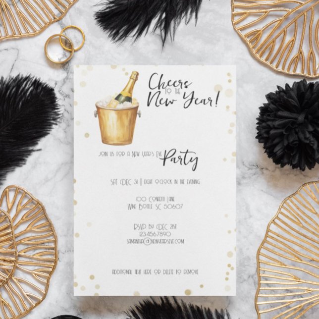 Cheers to the New Year Party Holiday Card (Creator Uploaded)