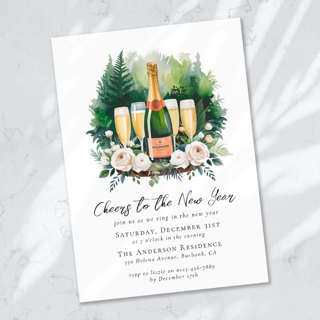 Cheers to the New Year Party Invitation (Creator Uploaded)