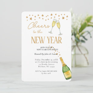 Cheers to the New Year Party  Invitation