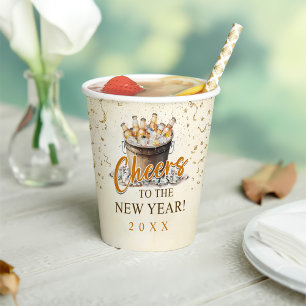 Cheers to the New Year Party  Paper Cups