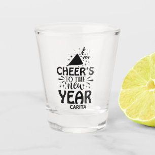 Cheers to the New Year Personalised Shot Glass