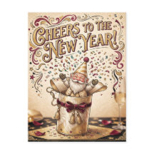 "Cheers to the New Year!" with Gnome in a Gift Box