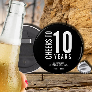 Cheers to Years Business Anniversary Bottle Opener