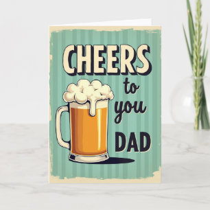 Cheers To You Dad Vintage Style Card