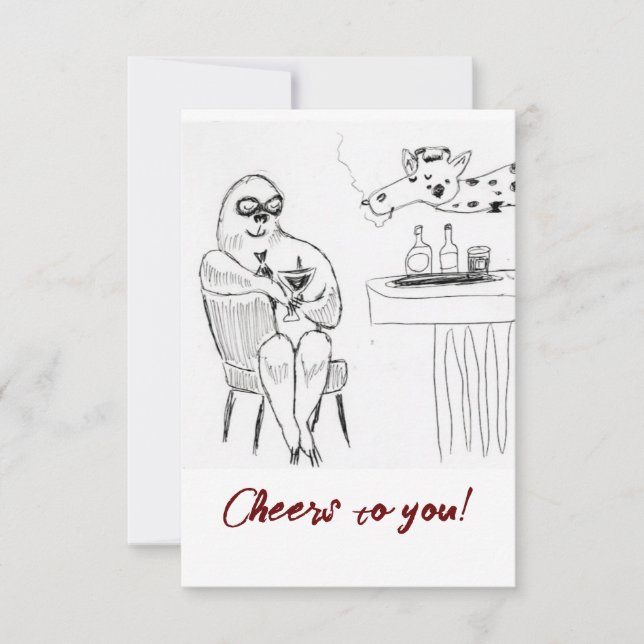 Cheers to you!  thank you card (Front)