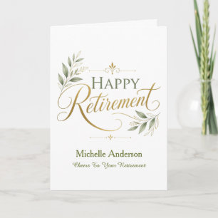 Cheers To Your Retirement Personalised Name Card
