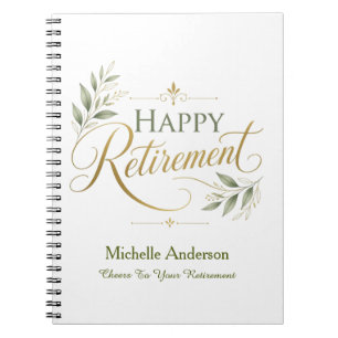 Cheers To Your Retirement Personalised Name Notebook