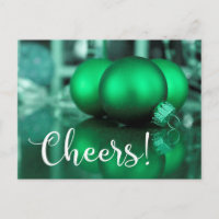 Cheers Typography Green Toned Decorations Photo