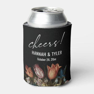Cheers! Wedding Celebration Dutch Masters Floral Can Cooler