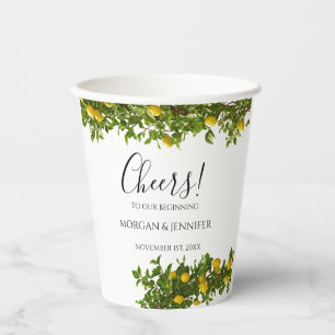 Cheers Wedding Lemons Tableware & Decor Paper Cups