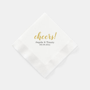 Cheers wedding napkin