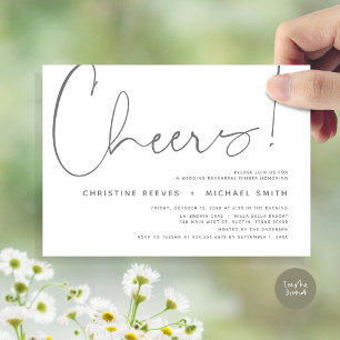 Cheers, Wedding Rehearsal Dinner Invitation