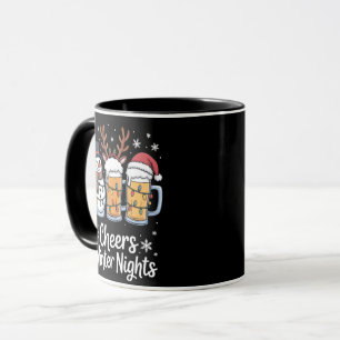 Cheers Winter Nights Beers Snowman Beer Lovers Mug