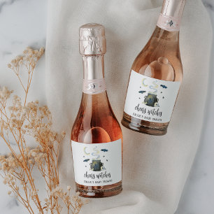 Cheers, Witches   Halloween Baby Shower Sparkling Wine Label
