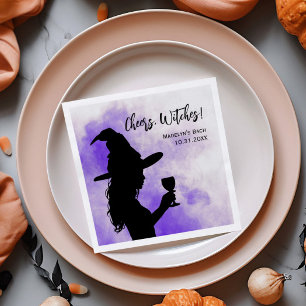 Cheers Witches Halloween Bachelorette Party Napkin