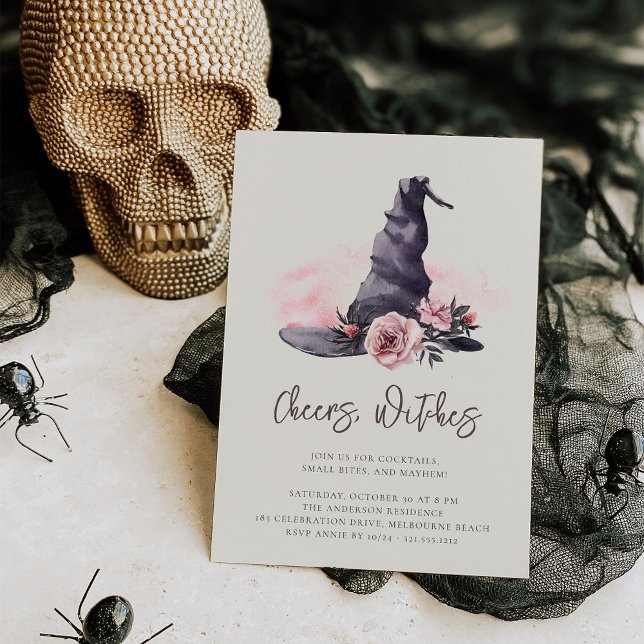 Cheers, Witches | Halloween Girls Night Party Invitation (Creator Uploaded)