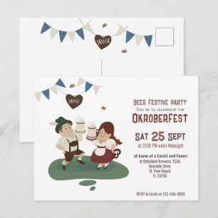 cheersful and cheerful Bavarian invite Oktoberfest