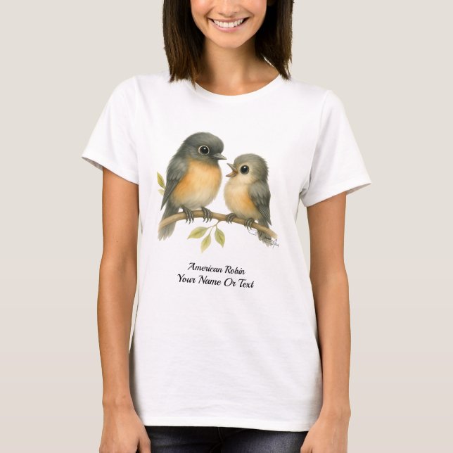 Cheery American Robin T-Shirt (Front)