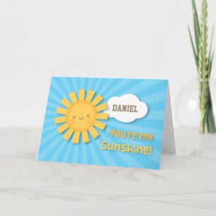 Cheery and Bright You Are My Sunshine Greeting Thank You Card