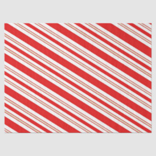 Cheery Candy Cane Stripes in Festive Red and White Tissue Paper