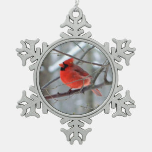Cheery Cardinal Snowflake Ornament