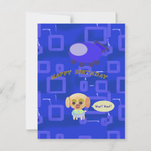 Cheery Cartoon Character Happy Birthday Postcard