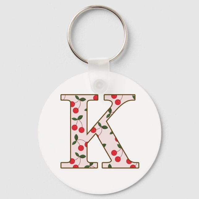 Cheery Cherry K Key Ring (Front)