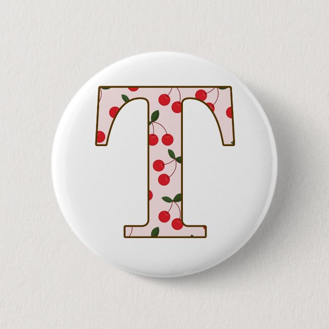 Cheery Cherry T 6 Cm Round Badge (Front)