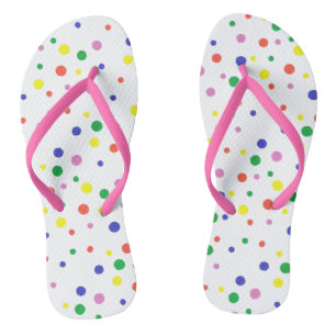 Cheery Colourful Polka Dots Flipflops