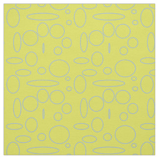 Cheery Cool Yellow Circles for the New Economy  Fabric