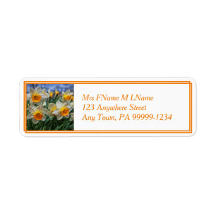 Cheery Daffodils Return Address Label