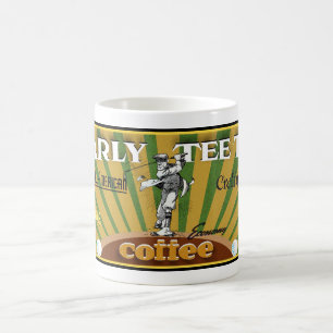 CHEERY 'EARLY TEE TIME COFFEE' GOLF BRAND COFFEE MUG