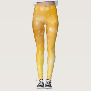 Cheery Gold Holiday Lights Leggings