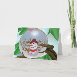 Cheery Snowman Holiday Card