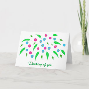 Cheery Spring Flowers Thinking of You Cards