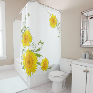 Cheery Sunflowers Shower Curtain
