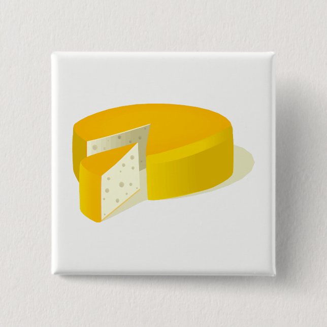 Cheese 15 Cm Square Badge (Front)
