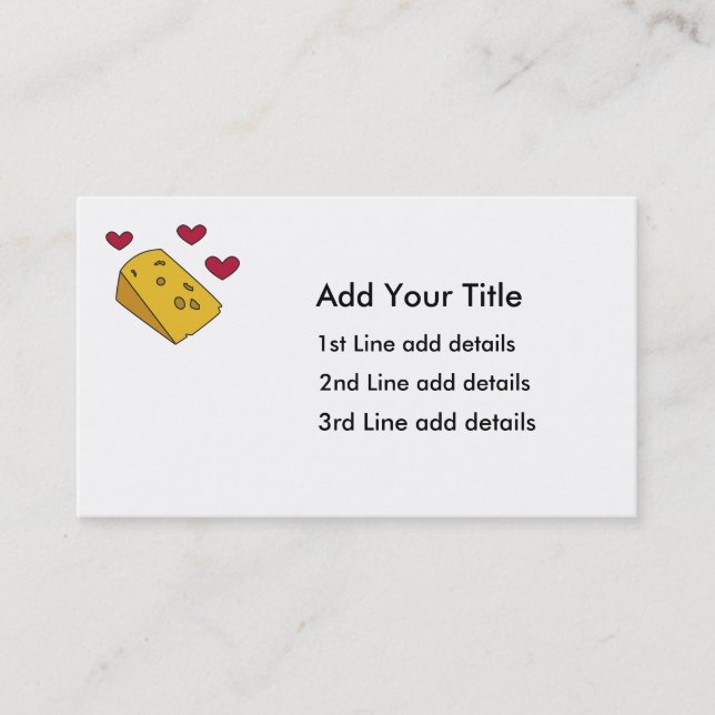 Cheese and Kisses Business Card (Front)