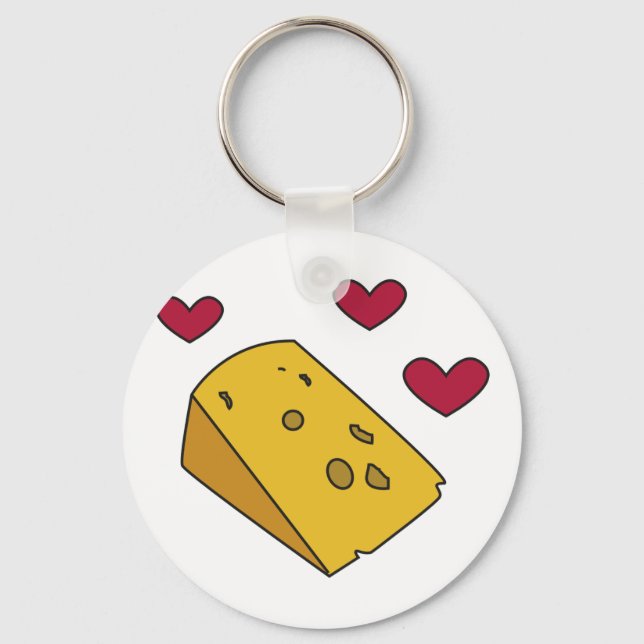 Cheese and Kisses Cockney Rhyming Slang Gift Key Ring (Front)